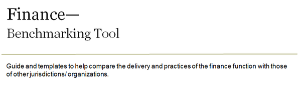Finance benchmarking best practices cover page.