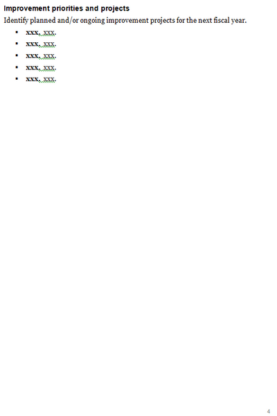 Operational plan template page 4.