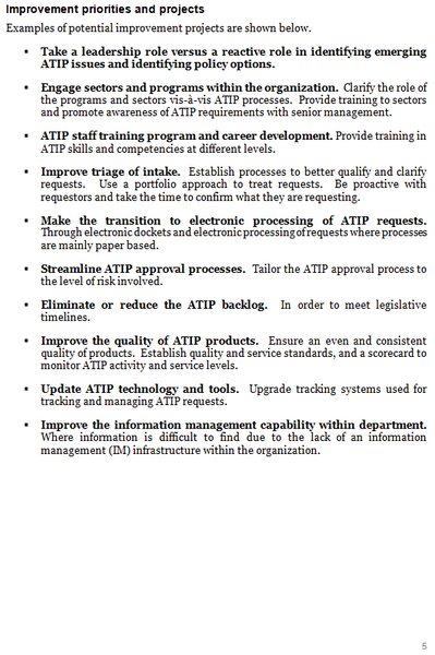 Access to information and privacy operational plan template page 5.