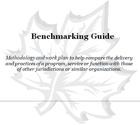 This image presents the cover page of the Benchmarking Guide.