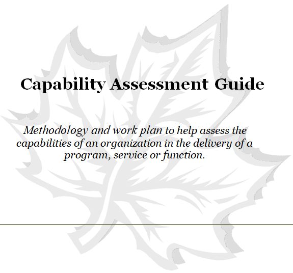 Cover page of the capability assessment guide.