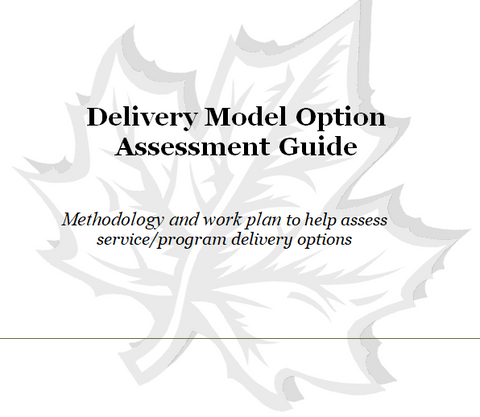 Cover page of the Delivery Model Option Assessment Guide.