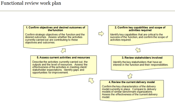 Functional review summary work plan.