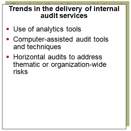 This chart provides examples of internal audit trends.