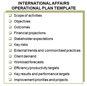 International Affairs Operational Planning Template (6 pages)
