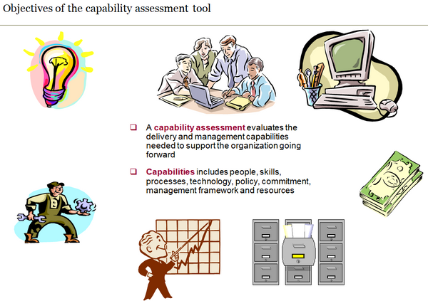 Objectives of capability assessment tool.