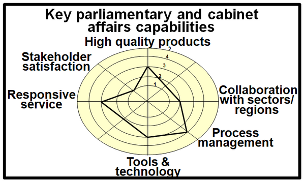 Summary of potential key capabilities for the parliamentary and cabinet affairs function.