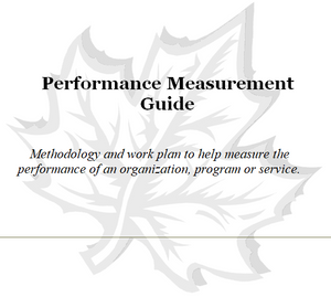 Cover page of the performance measurement guide.