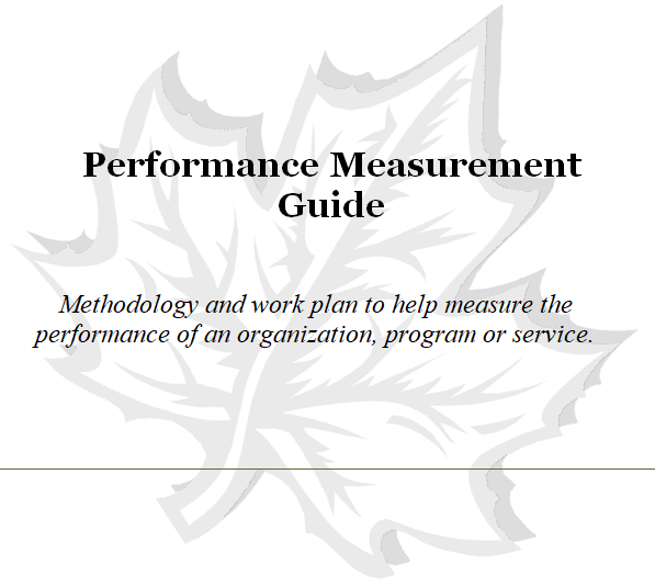 Cover page of the performance measurement guide.