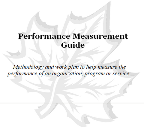 Cover page of the performance measurement guide.