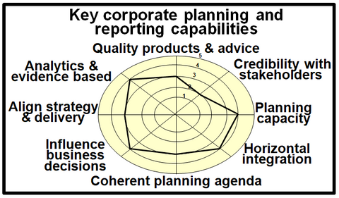 Summary of potential corporate planning and reporting capabilities.