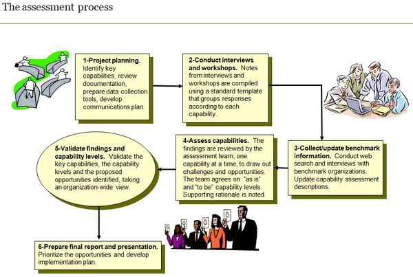 Summary of the suggested capability assessment process and work plan.
